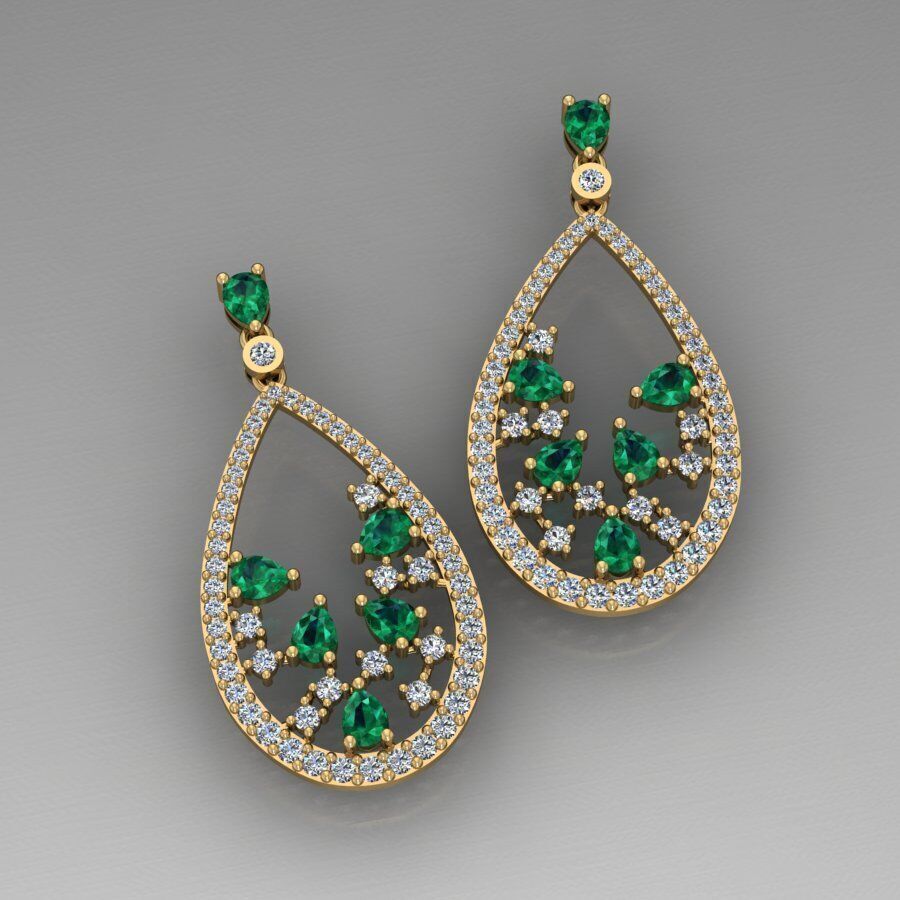 Teardrop Jewelry Earring 3D print model_5