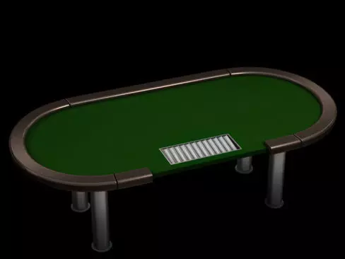 Poker tournament table 3D model_0