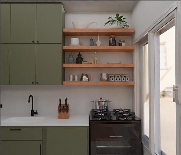 Modern kitchen design  3D model 5