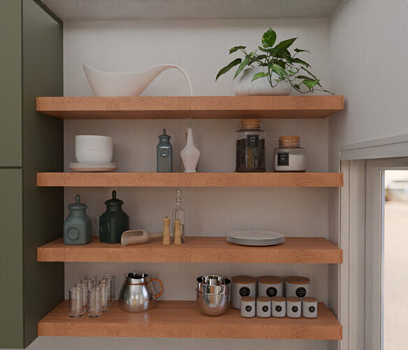 Modern kitchen design  3D model 7