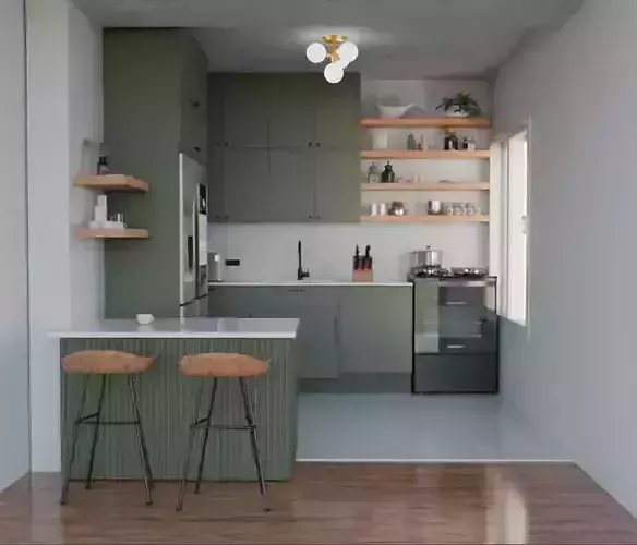 Modern kitchen design  3D model