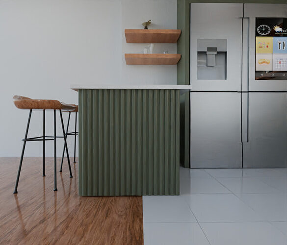 Modern kitchen design  3D model 4