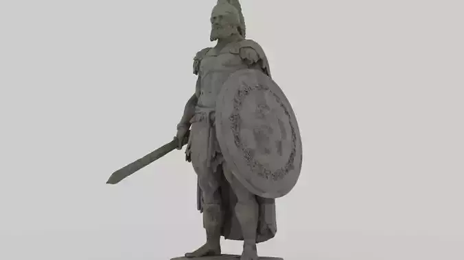 Roman Warior Statue 3d model