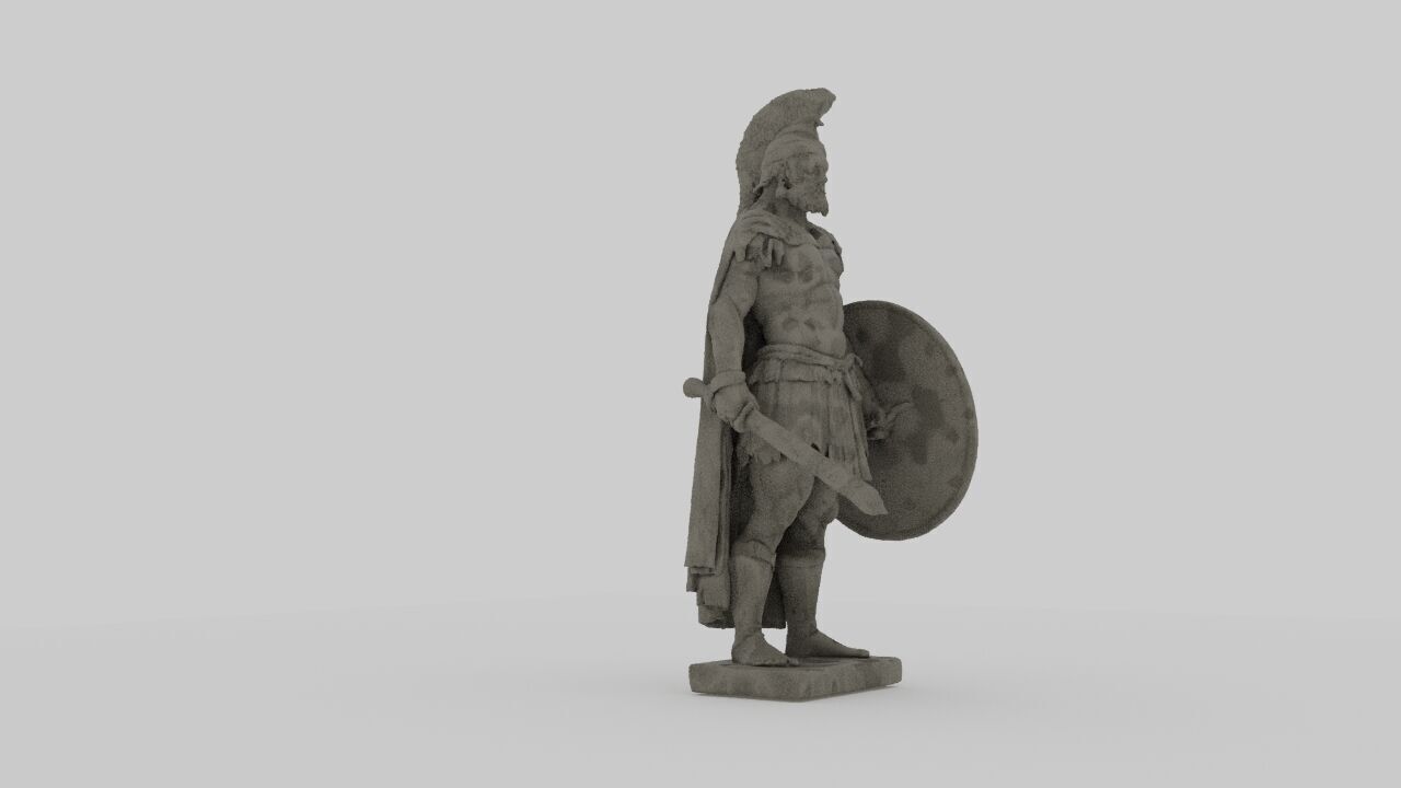 Roman Warior Statue 3d model 3D model_1