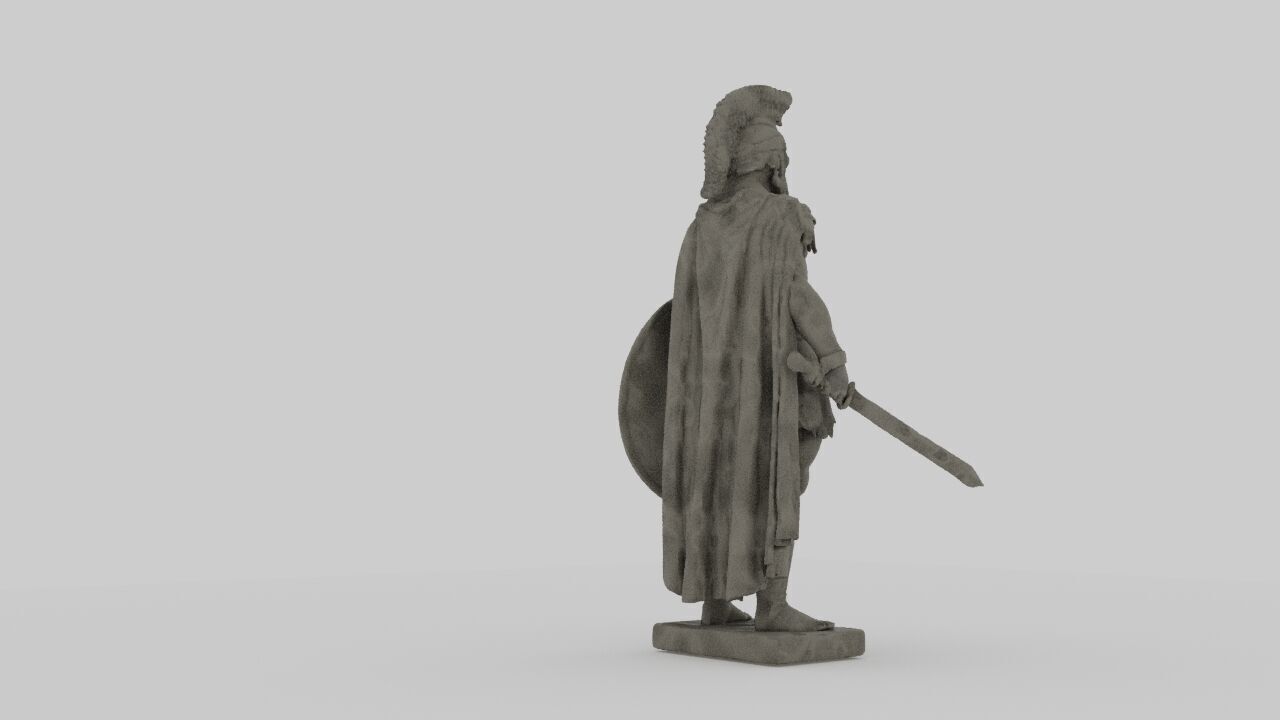 Roman Warior Statue 3d model 3D model_4