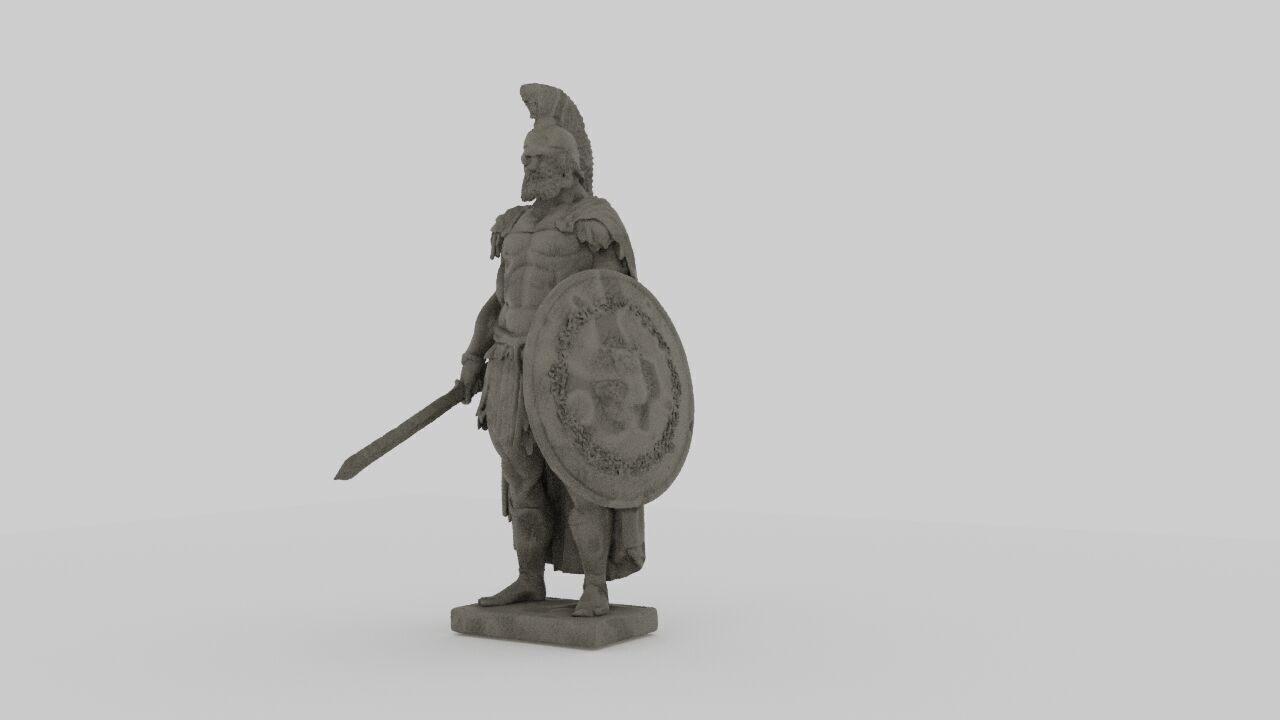 Roman Warior Statue 3d model 3D model_2