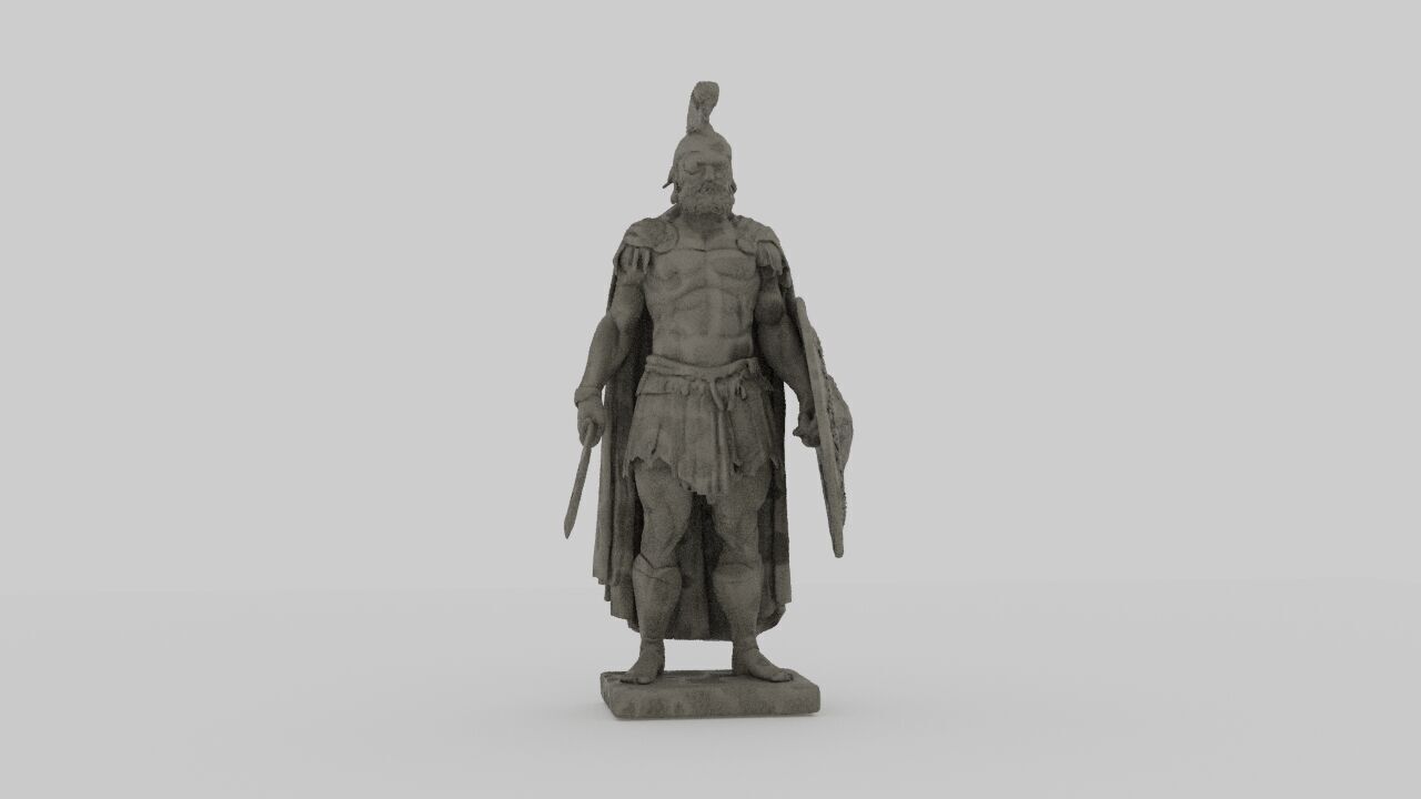 Roman Warior Statue 3d model 3D model_3