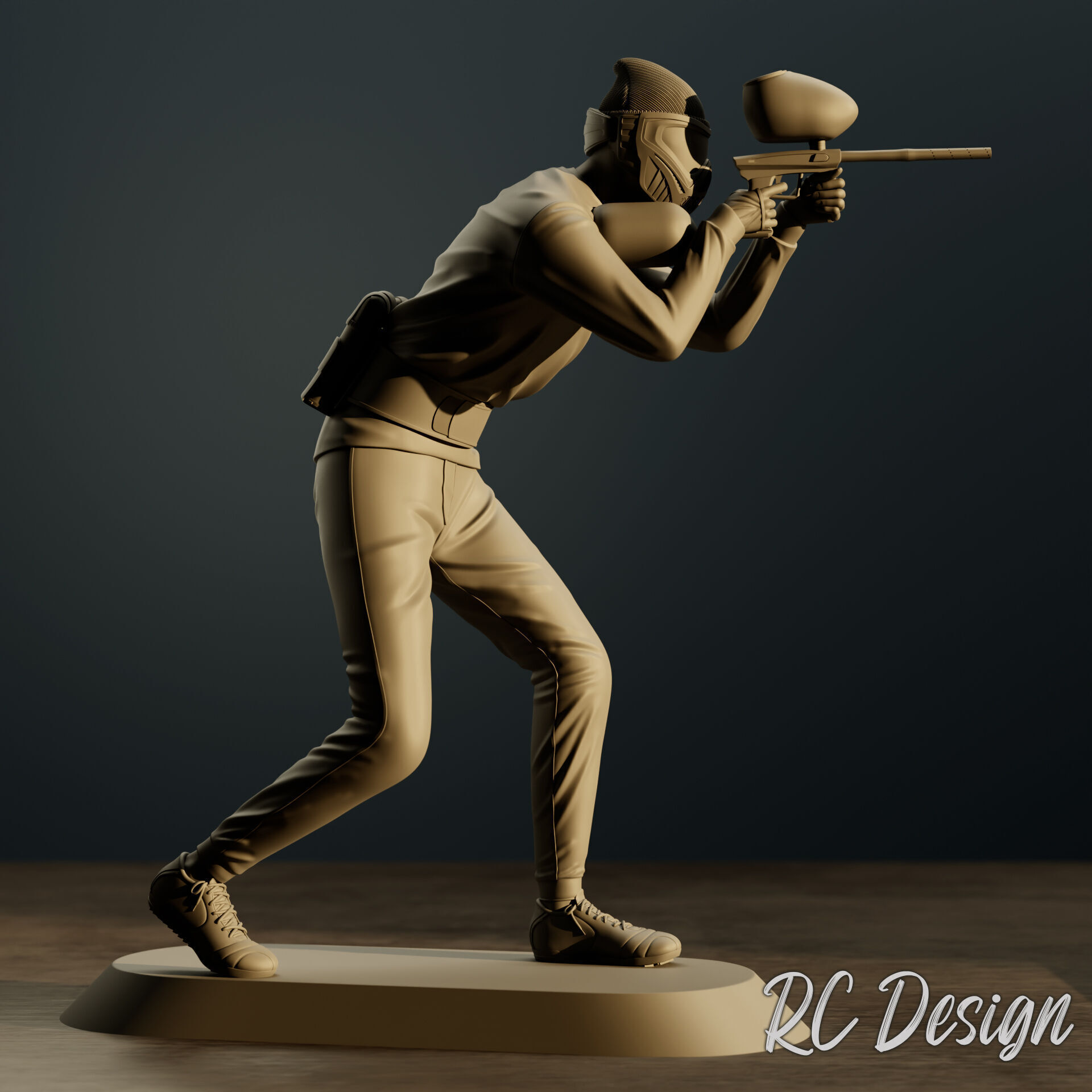 Paintball Player Jugador 3D print model_2