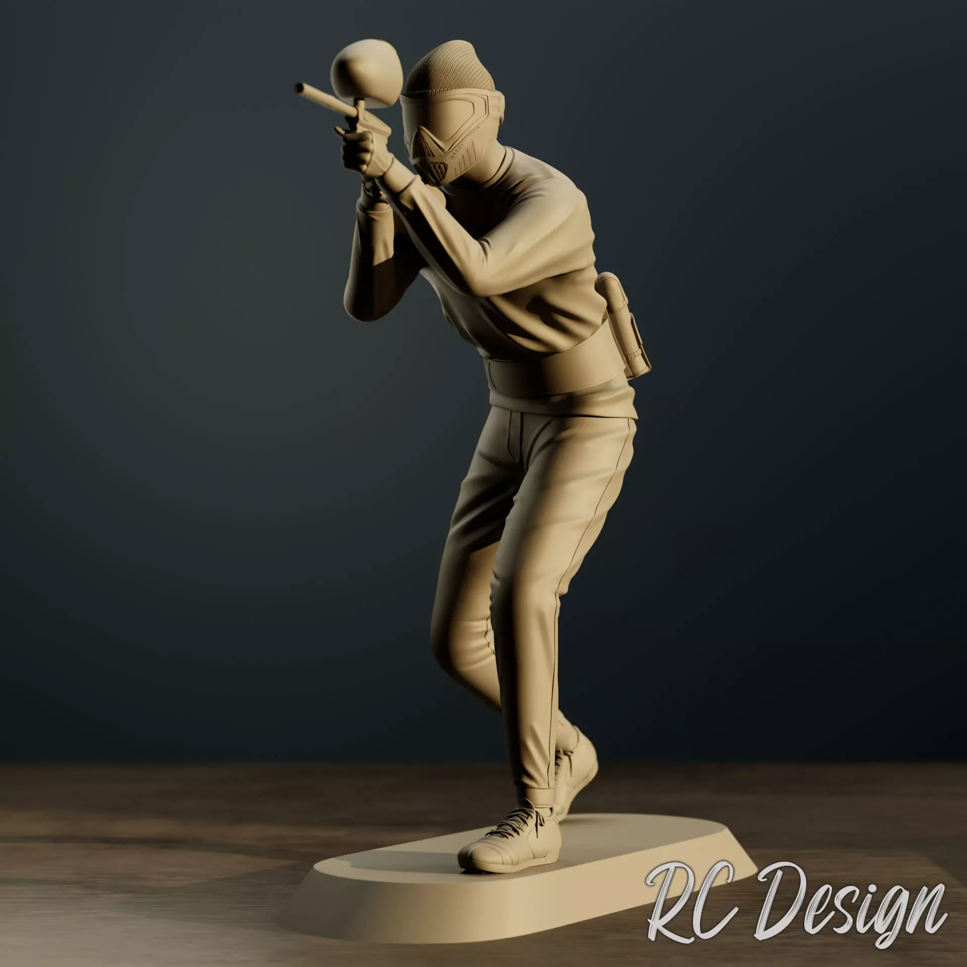 Paintball Player Jugador 3D print model_0