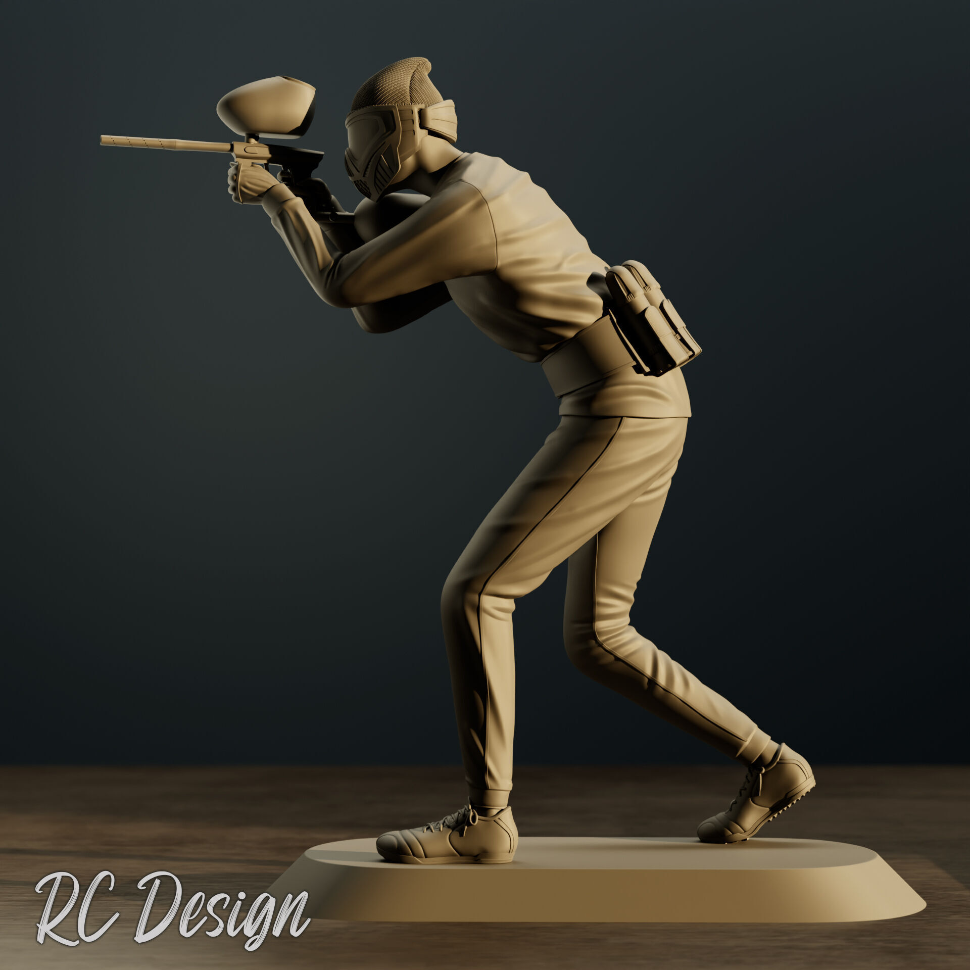 Paintball Player Jugador 3D print model_4