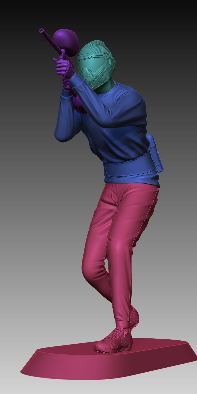 Paintball Player Jugador 3D print model_5