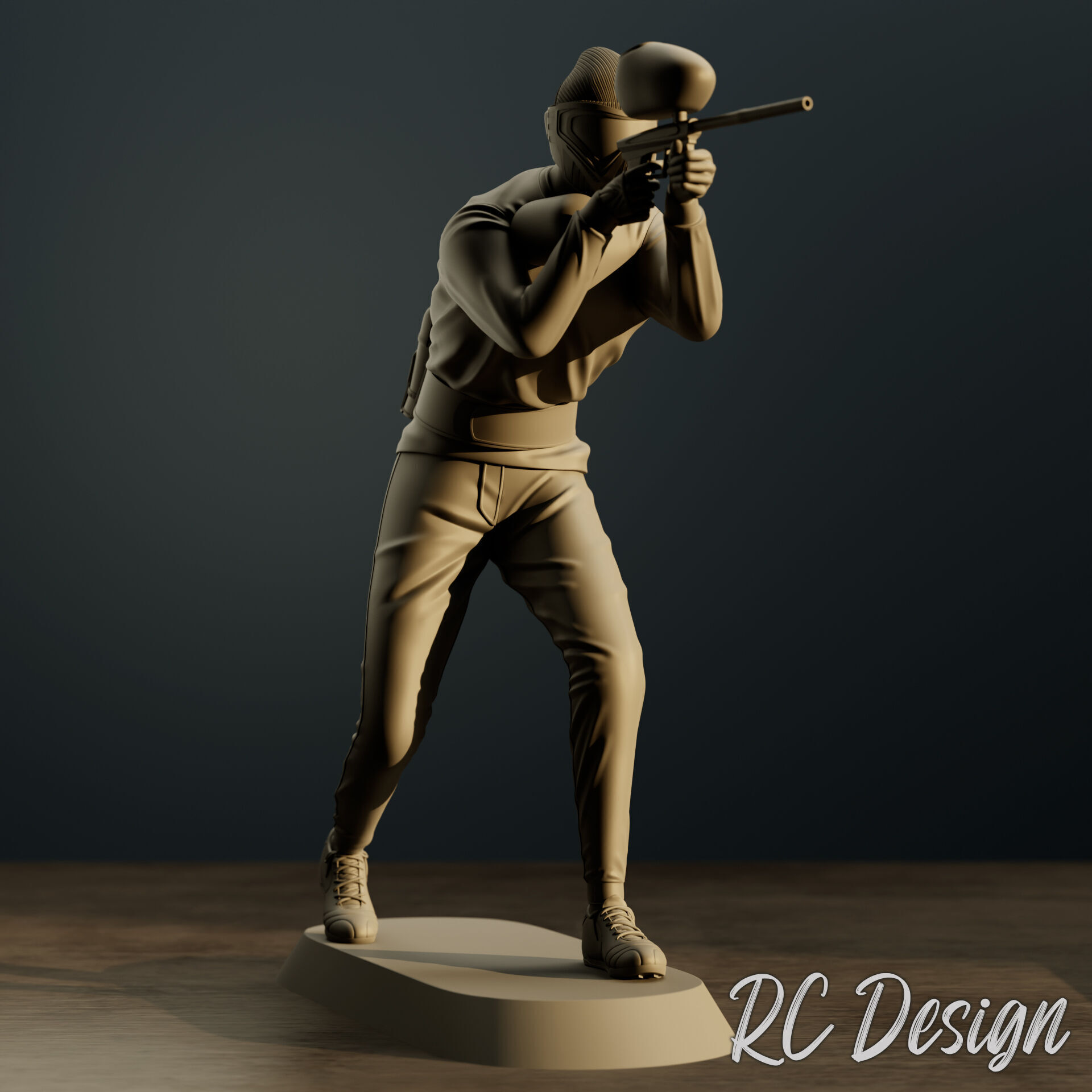 Paintball Player Jugador 3D print model_1
