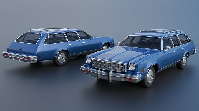 Chevrolet Chevelle Malibu Wagon 1974 3D print model 2
