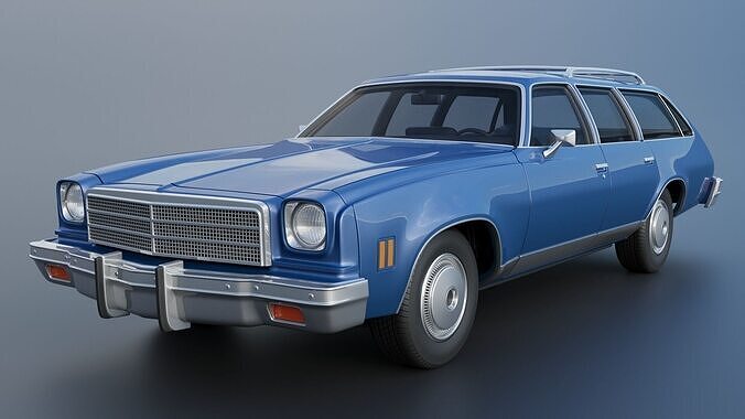 Chevrolet Chevelle Malibu Wagon 1974 3D print model 3
