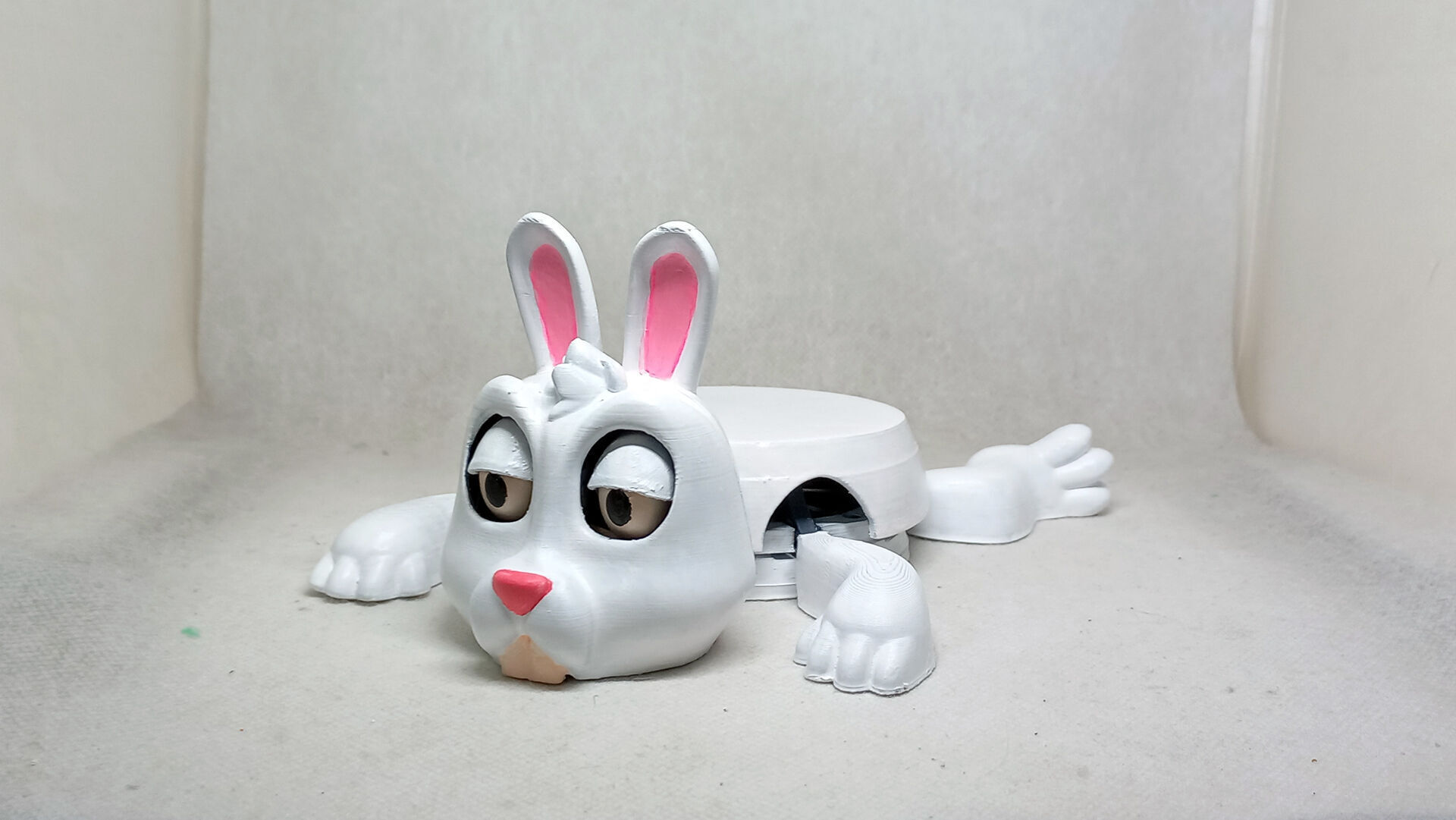 bunny cup holder No Supports needed 3D print model_2