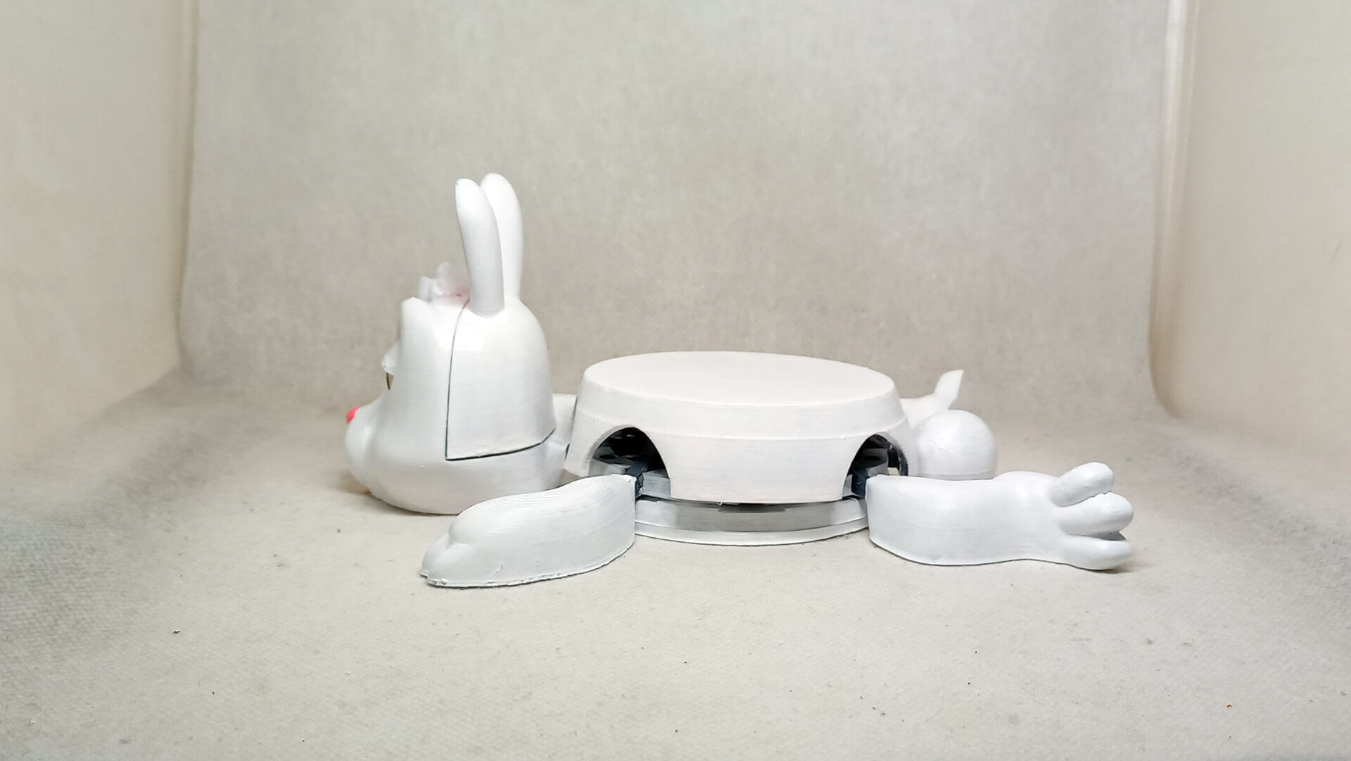 bunny cup holder No Supports needed 3D print model_9