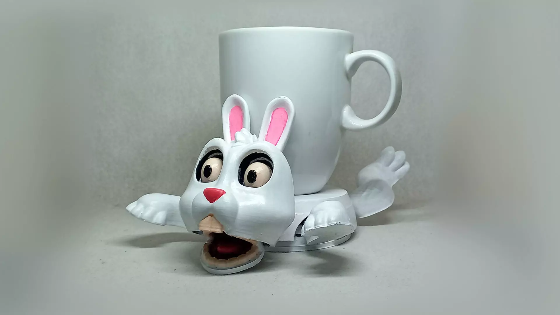 bunny cup holder No Supports needed 3D print model_0