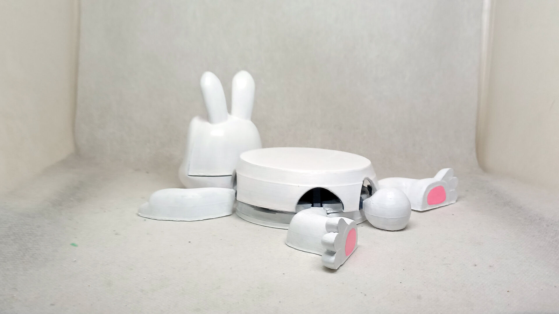 bunny cup holder No Supports needed 3D print model_8