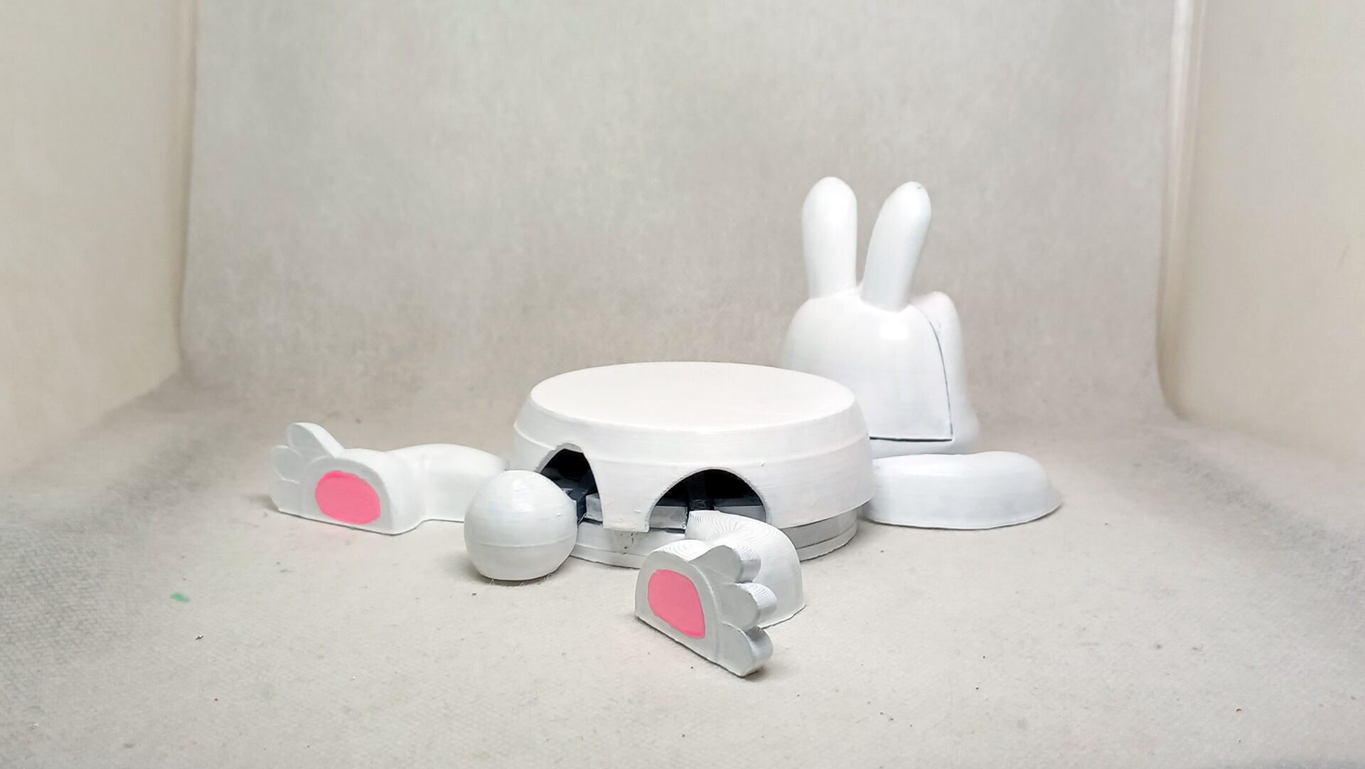 bunny cup holder No Supports needed 3D print model_6