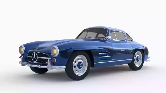 Mercedes Benz 300 SL 1954 Highly Detailed Digital Recreation