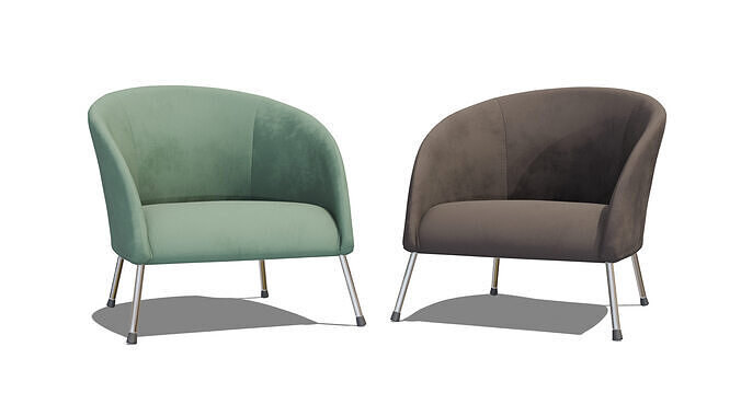 Simple Fantastic Furniture Mid Century Modern Chair 3D model 4