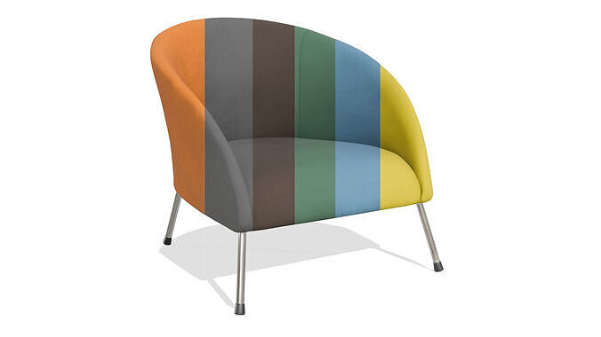 Simple Fantastic Furniture Mid Century Modern Chair 3D model 6