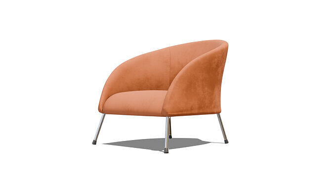 Simple Fantastic Furniture Mid Century Modern Chair 3D model 3