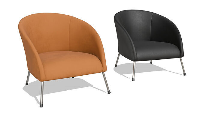 Simple Fantastic Furniture Mid Century Modern Chair 3D model 7
