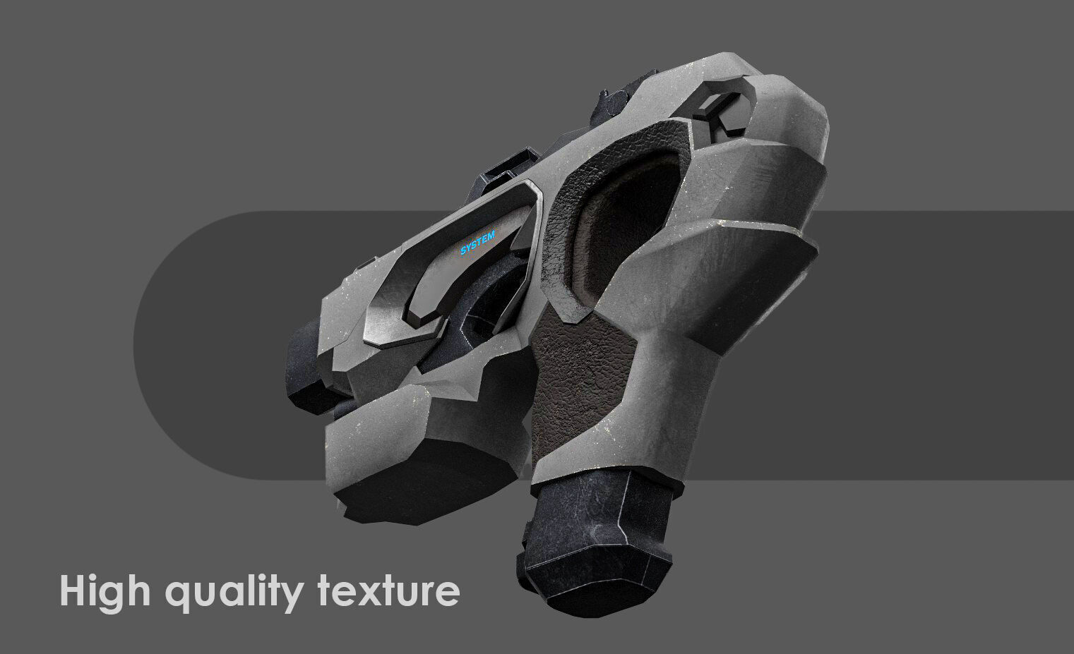 Low Poly Sci-Fi Pistol  Low-poly 3D model_2