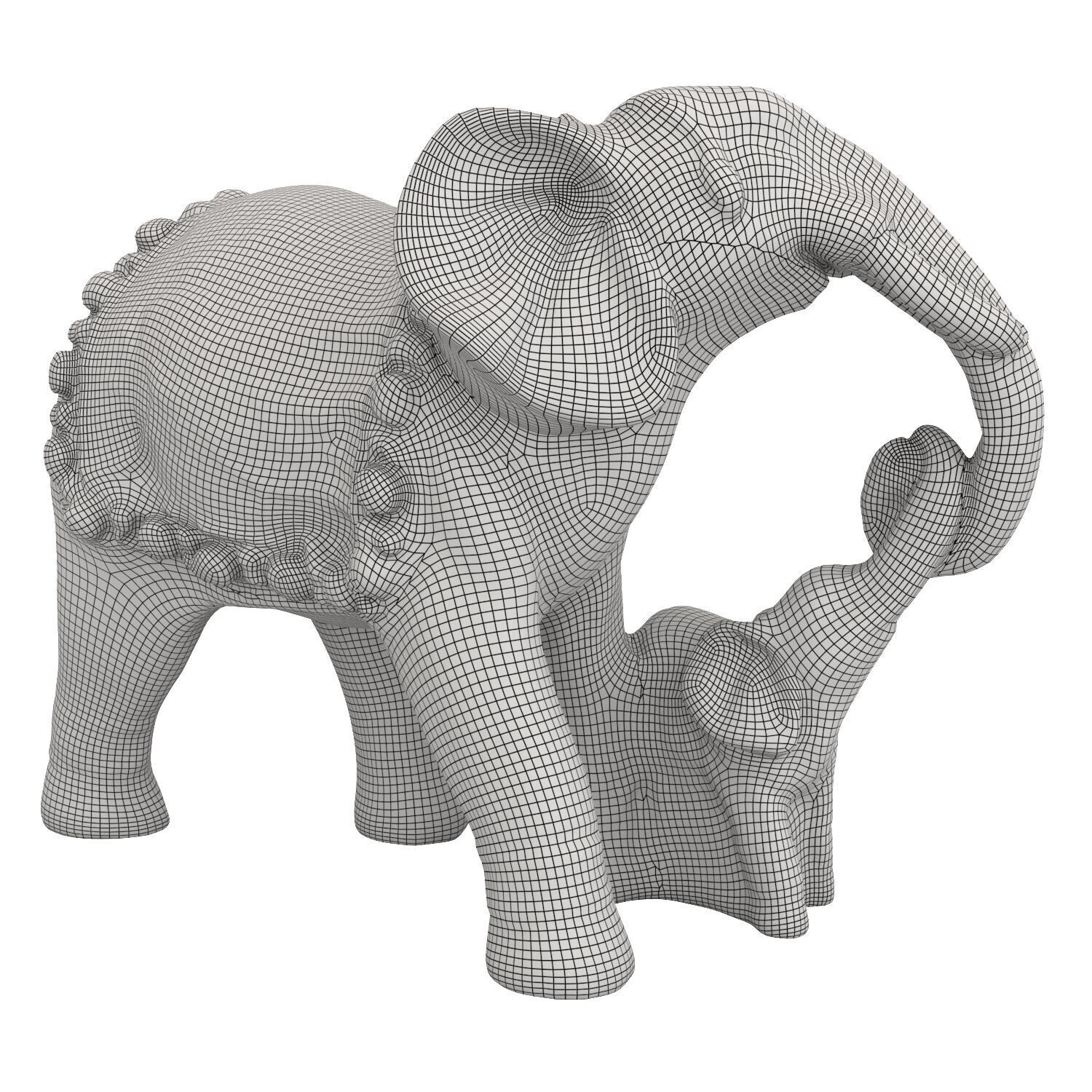 Elephant figurine  3D model_5