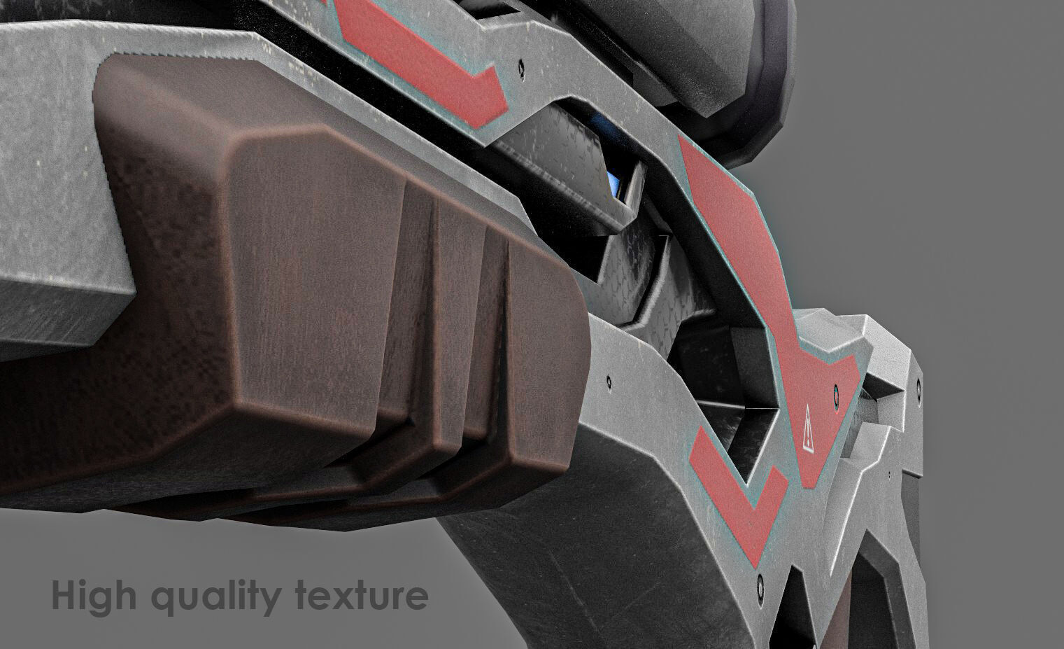 Low Poly Sci-Fi Sniper Rifle Low-poly 3D model_2