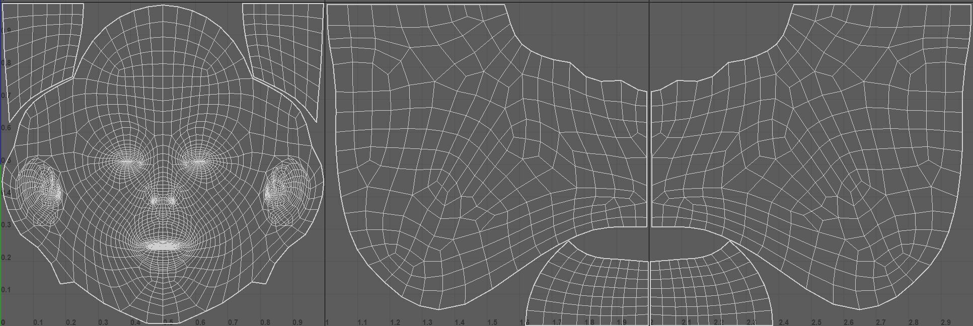 standard head Low-poly 3D model_1