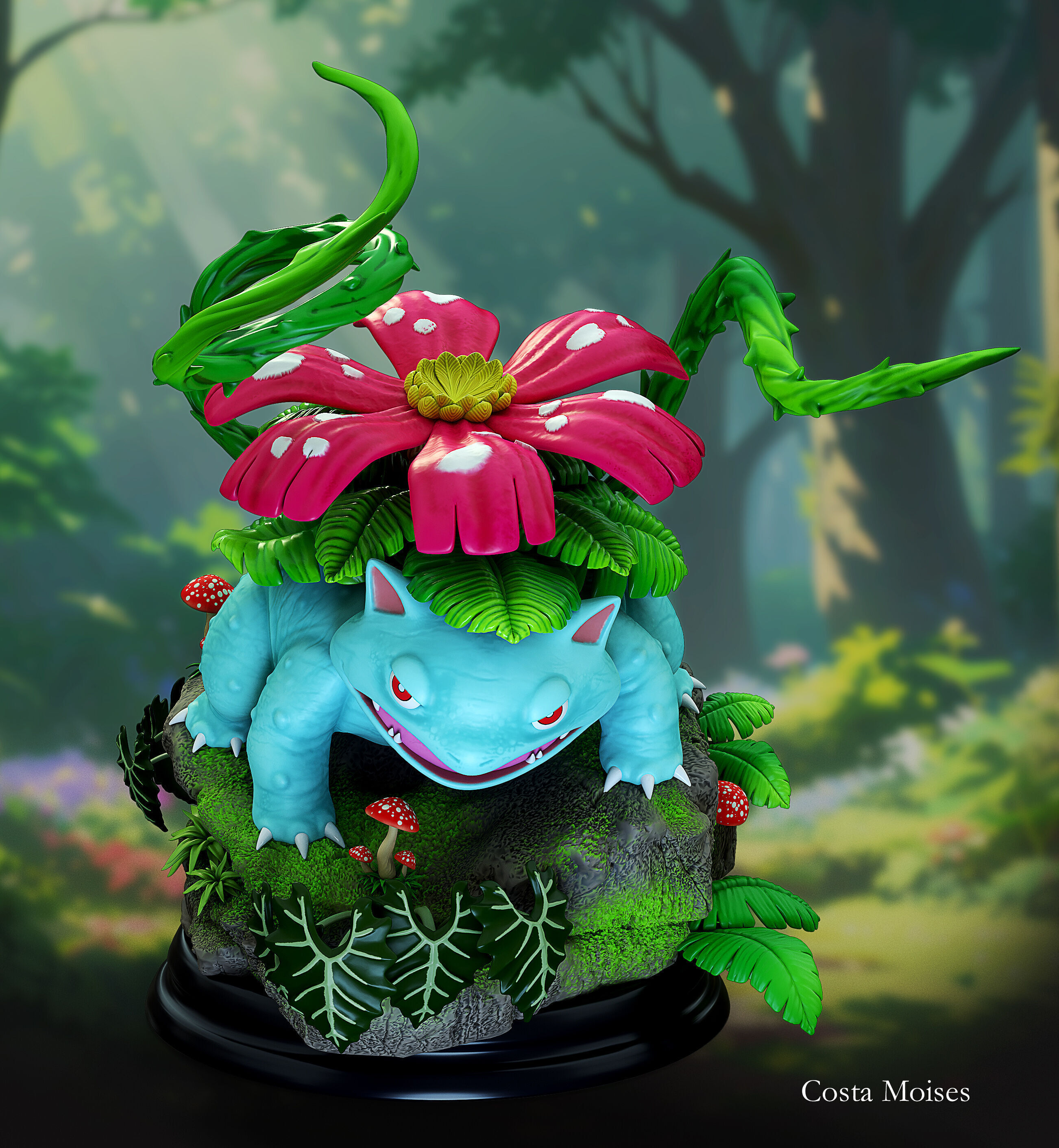 Venusaur  3D print model_1
