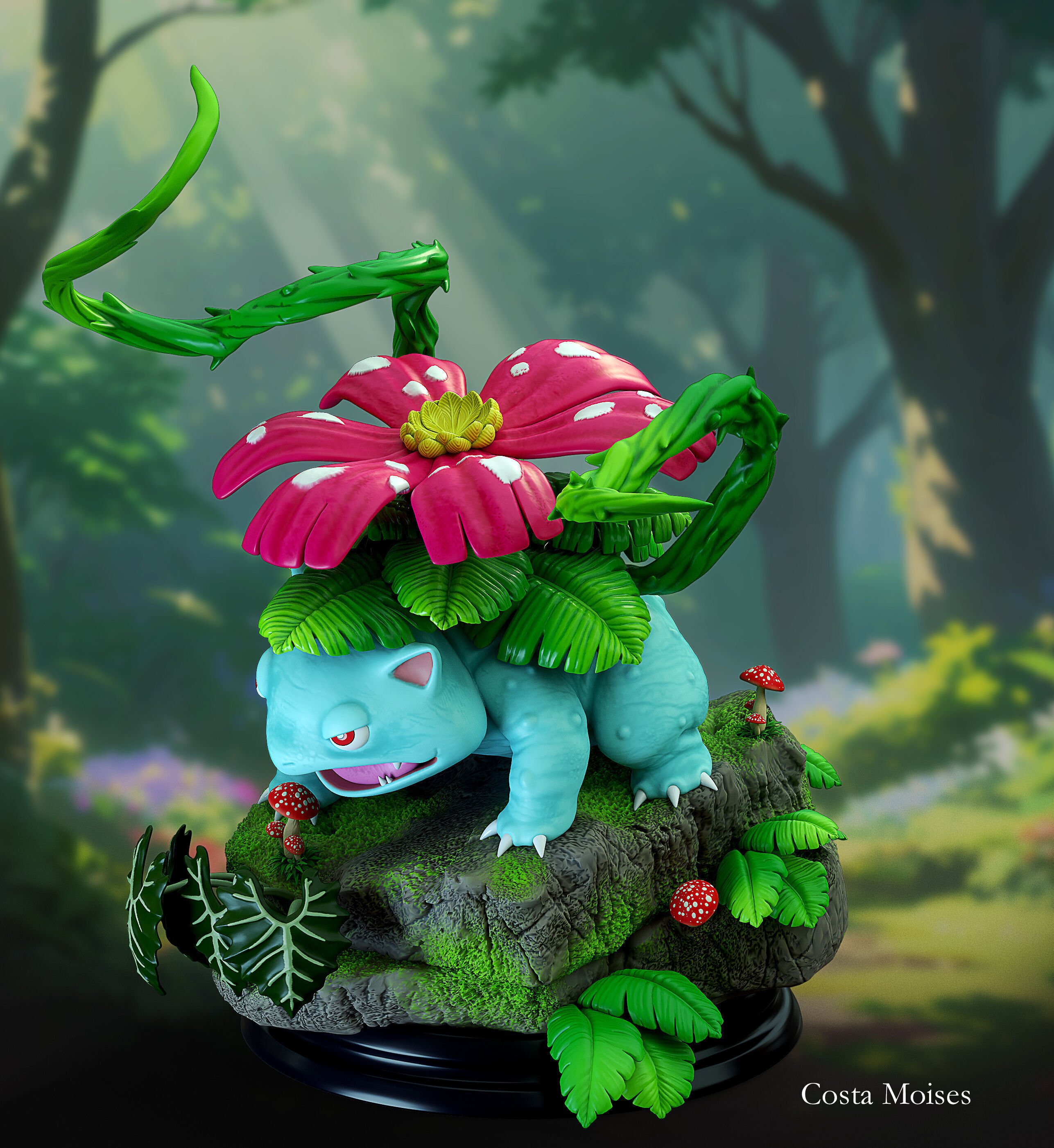 Venusaur  3D print model_3