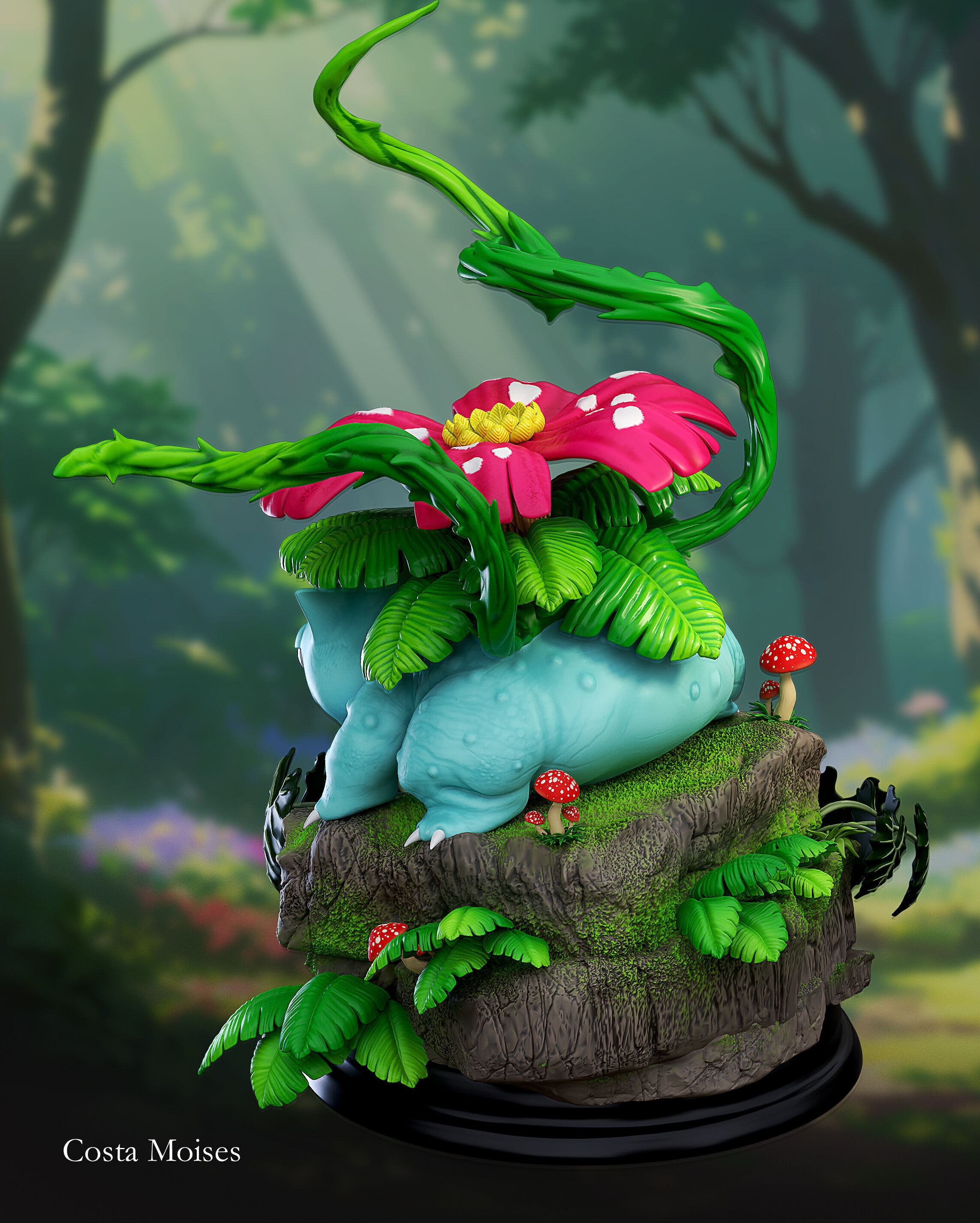 Venusaur  3D print model_4