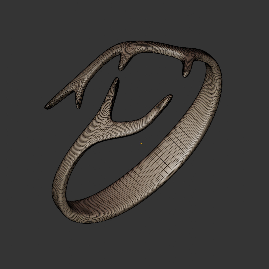 Mystic Antler Ring - Nature-Inspired Fantasy Jewelry 3D Print 37 3D print model_6