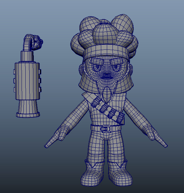 Cartoon Soldier Game Character Low-poly 3D model_3