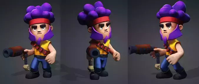 Cartoon Soldier Game Character