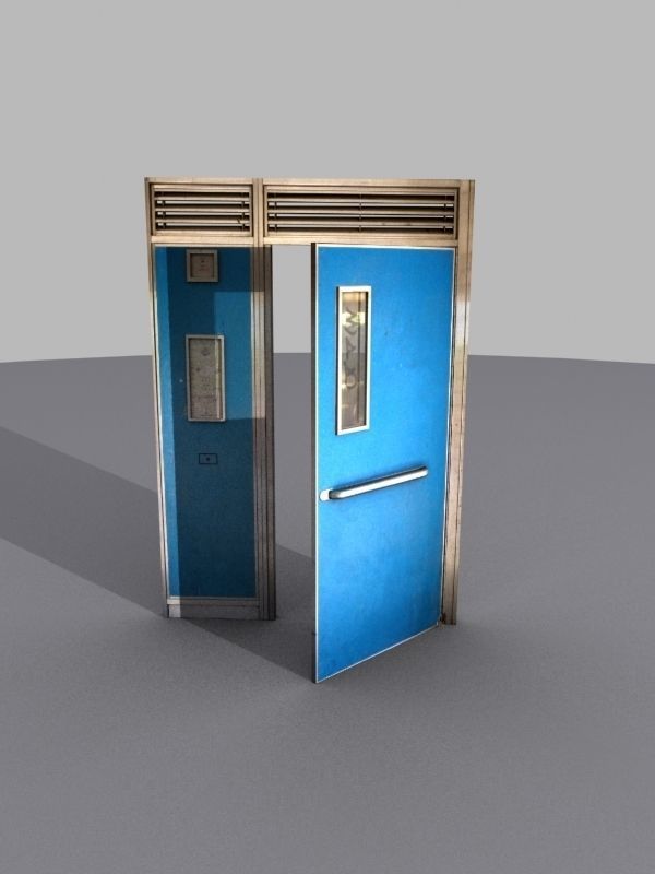 Door 27 metal Free 3D model_2