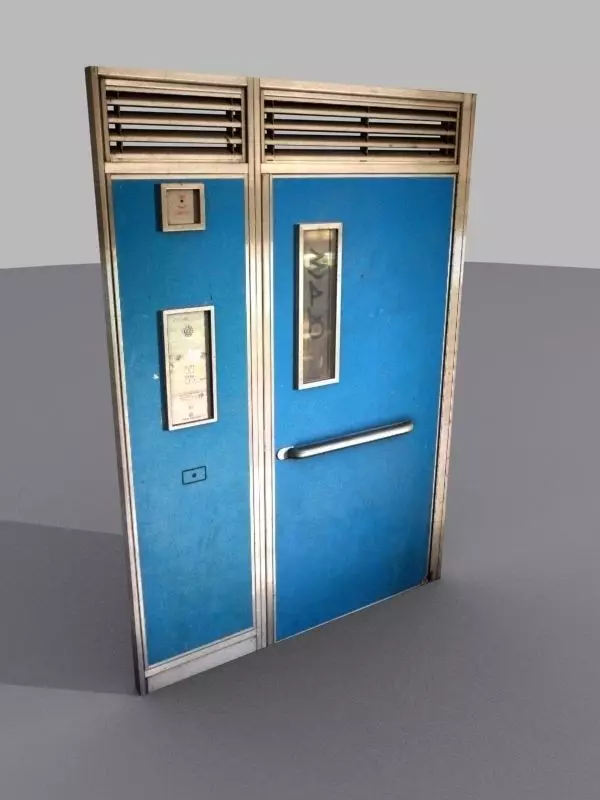 Door 27 metal Free 3D model_0