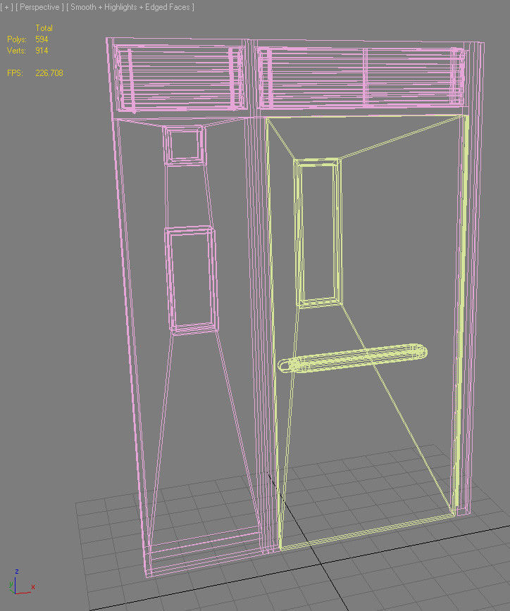 Door 27 metal Free 3D model_5