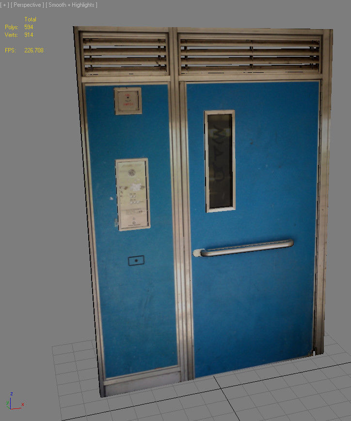 Door 27 metal Free 3D model_3