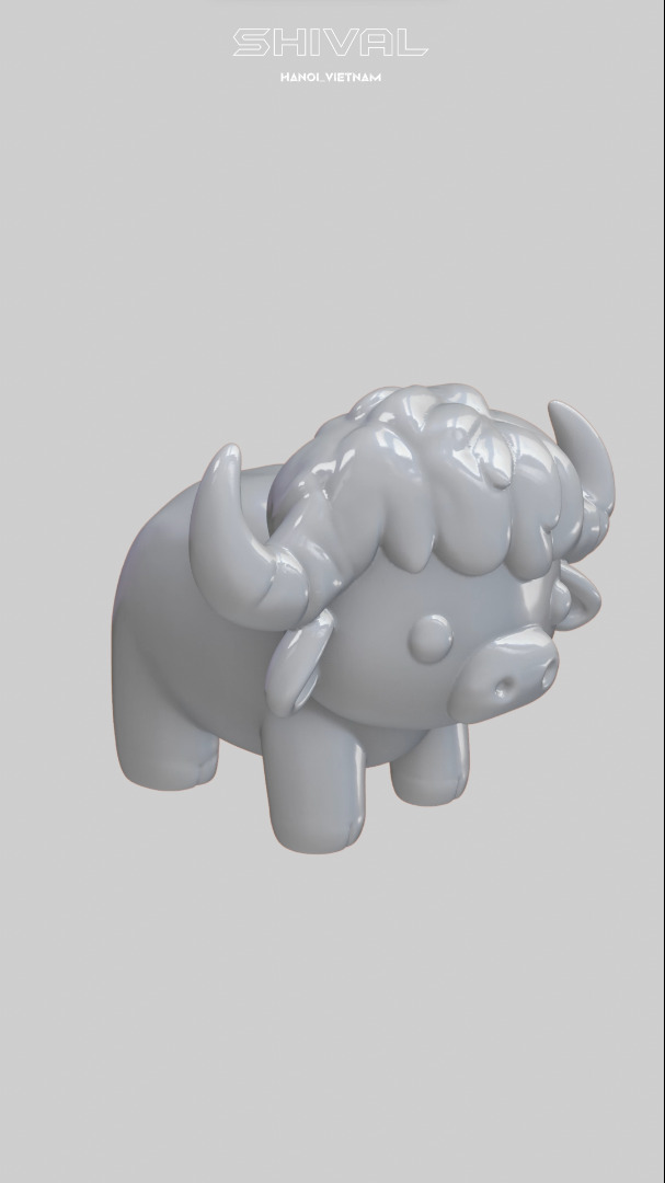 Buffalo 3D print Free 3D print model_3