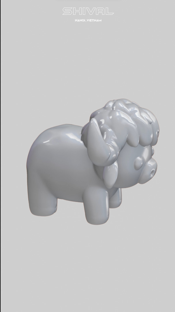 Buffalo 3D print Free 3D print model_1