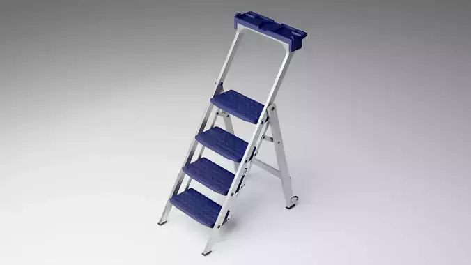 Ladder Rigged - MAYA and Blender Low-poly 3D model