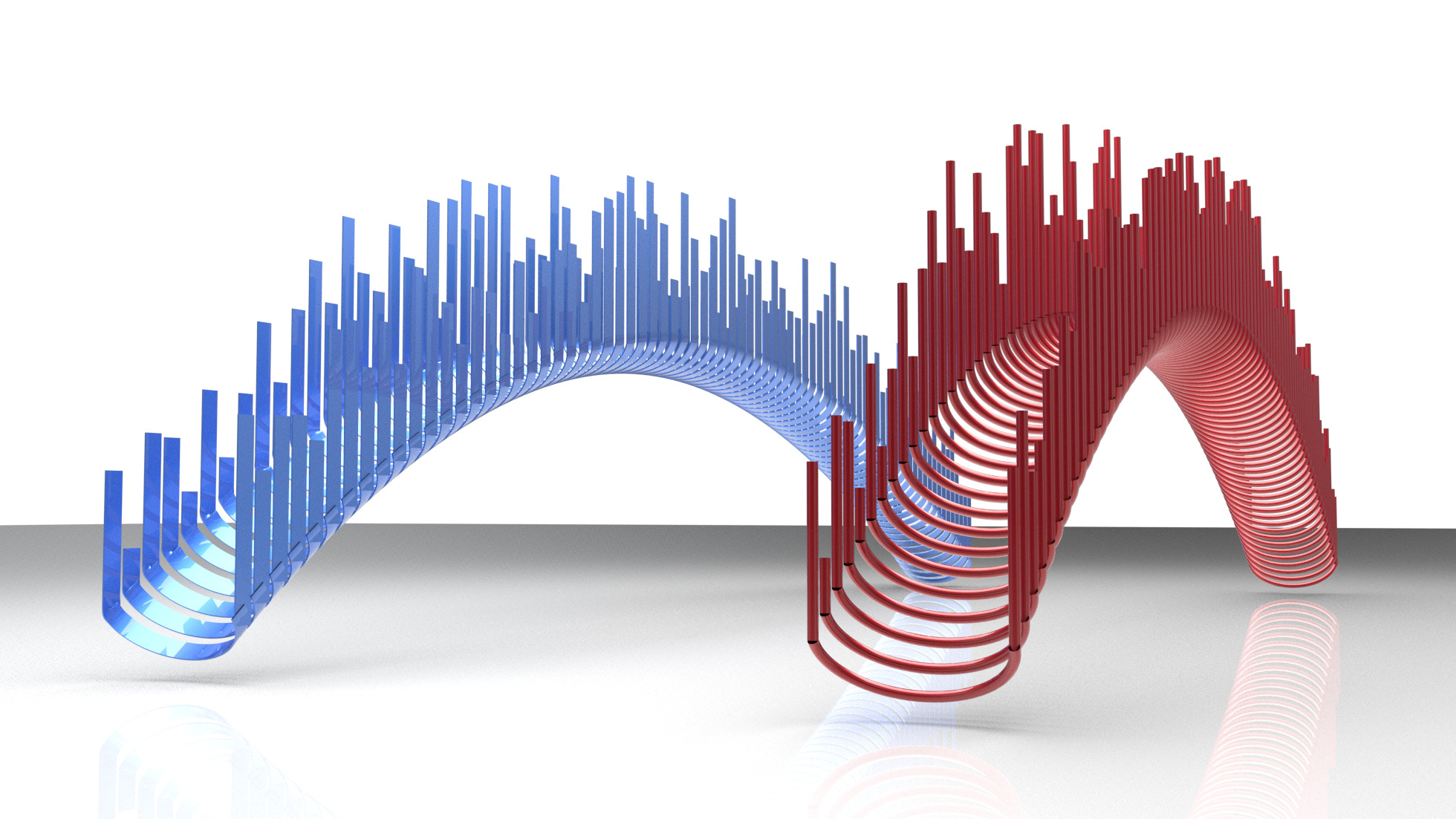 Parametric Staircase Facade Design Grasshopper Rhino Files 3D model_2