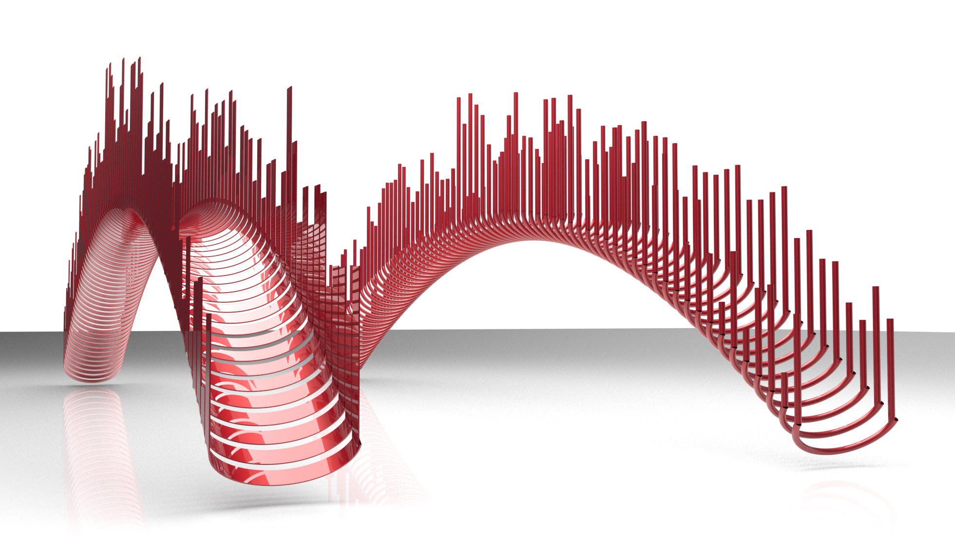 Parametric Staircase Facade Design Grasshopper Rhino Files 3D model_6