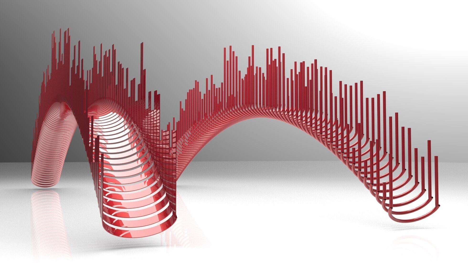 Parametric Staircase Facade Design Grasshopper Rhino Files 3D model_4