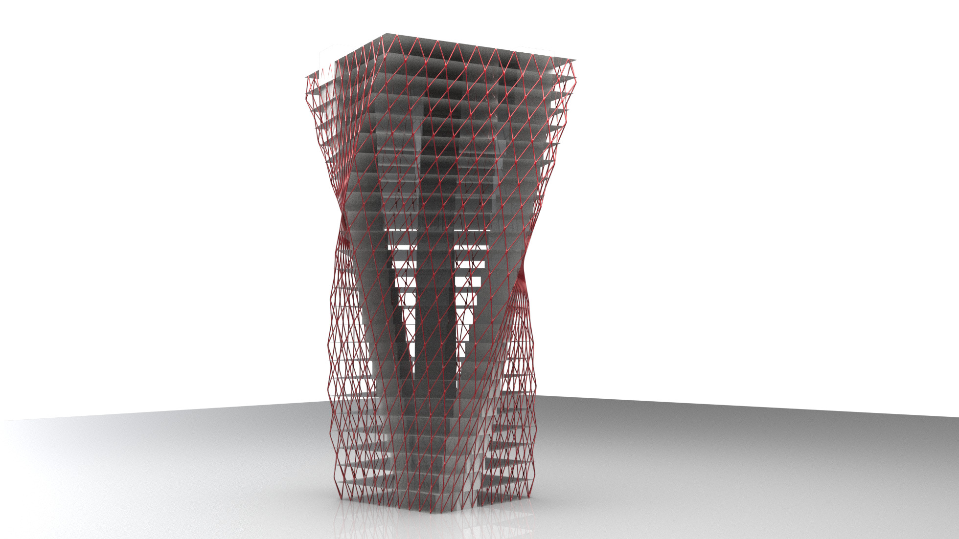 Exoskeleton Parametric Tower Facade Design Grasshopper Rhino 3D model_2