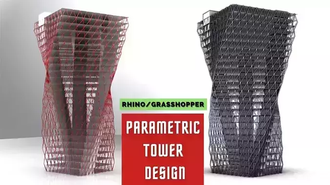 Exoskeleton Parametric Tower Facade Design Grasshopper Rhino